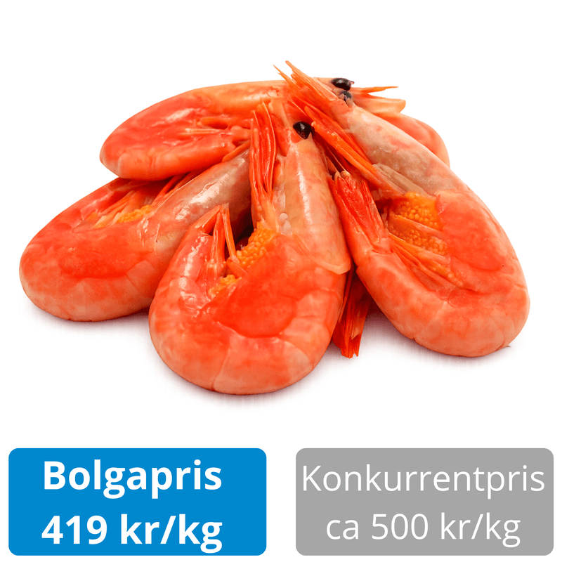 Grønlandsreker 2,5 kg 40/60 – størst